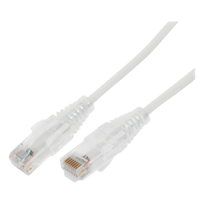Cable de Parcheo Slim UTP / Cat6A / 3 m (9.84 ft) / 28 AWG / RJ45 / Blanco
