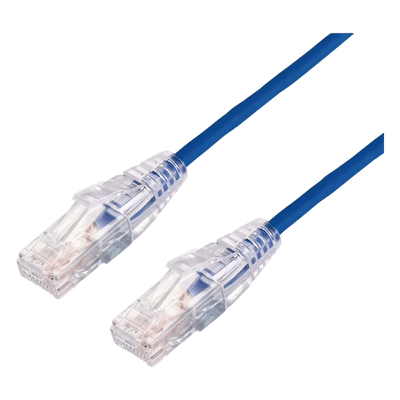 Cable de Parcheo Slim UTP Cat6A / 5 m (16.40 ft) / 28 AWG / Azul / RJ45
