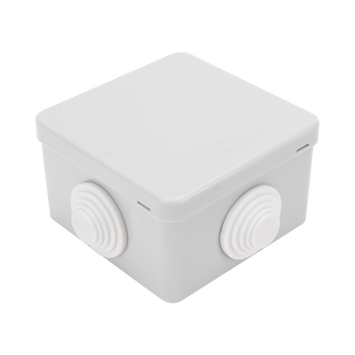 Caja de Derivación IP / IP55 / IK07 / 4 Entradas / 80 x 80 x 50 mm (3.15 x 3.15 x 1.97 in) / ABS Antiflama