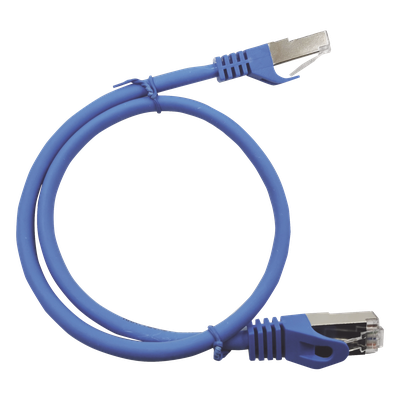 Patch Cord Cat6A / 10G / Blindado S/FTP / 7.0 m (22.96 ft) / 27AWG / Azul