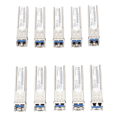Transceptor SFP / 1Gbps / LC Monomodo / 1310nm / 20km / -40°C a 75°C / Paquete 10 piezas