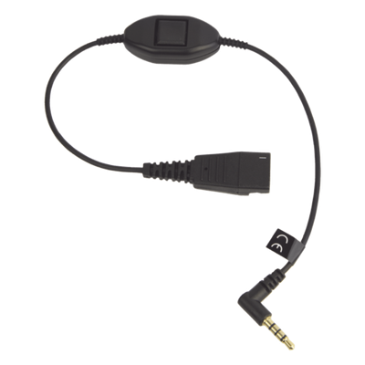 Cable QD a 3.5 mm / Push-to-Talk Integrado / Control de Llamadas / Compatible Smartphones