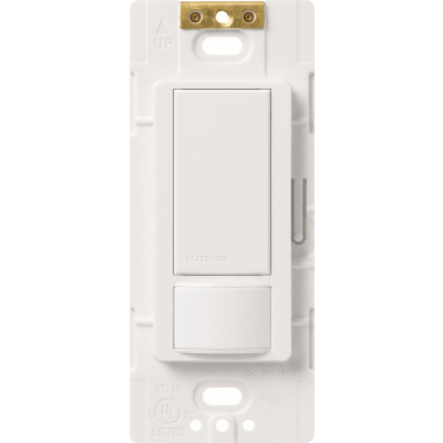 Apagador con Sensor de Ocupación PIR / 6 A / 120-277 V / 81 m² (871.9 ft²) / 180° / Sin Neutro / LED CFL Incandescente