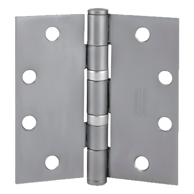 Kit de Bisagras con Baleros / Acero Calibre 0.134 / 4.5′ x 4.5′ / Cromo Satinado / Certificación UL / 3 Piezas