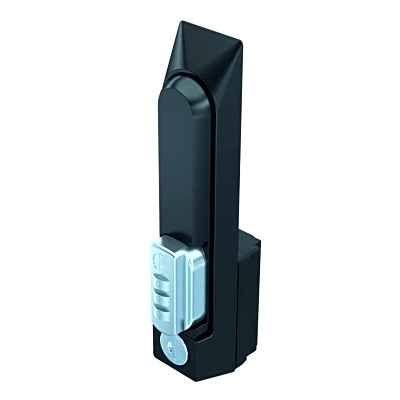 Chapa de Seguridad para Gabinete / Combinación de 3 Dígitos / Control Llave Maestra / Acero Texturizado Negro / 7.50 x 1.38 x 2.50 in