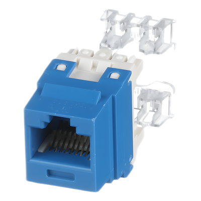 Jack Keystone RJ45 / Categoría 6 / Terminación 110 de Impacto / UTP 8P8C / 22-26 AWG / Azul