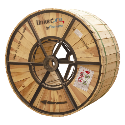 Cable de Fibra Óptica ADSS / Monomodo G.652D / 12 Hilos / Armadura Anti-Roedor / Span 200 m (656.2 ft) / Tensión 7000N / Anti-Tracking 110kV