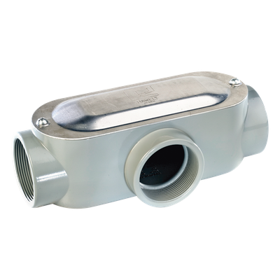 Caja de Registro Ovalada Tipo T / 3/4″ (19.05 mm) / Volumen 114.6 cm³ / Aluminio Diecast / Certificada UL y CSA