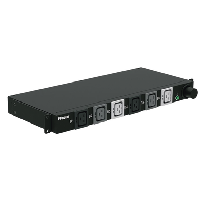 PDU Básico para Rack / 6 Salidas C19 / Entrada Trifásica 50 A / 208 Vca / Horizontal 1U / 19 in