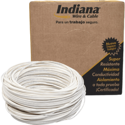Cable SPT POT / 2 Conductores / Calibre 18 AWG / 100 m (328.08 ft) / 300 V / 60 °C / NOM-063-SCFI / Blanco