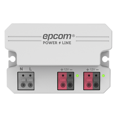 Fuente de Alimentación / 12 Vcc / 2 A / Entrada Universal 110-240 Vca / Doble Salida con Terminales de 2 Pines / Operación -20°C a 45°C
