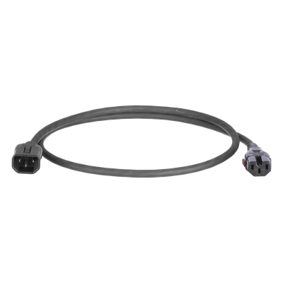 Cable de Alimentación con Bloqueo / IEC C13 a C14 / 17 AWG / 10A / 1.8 m (6 ft) / Paquete 10 Piezas