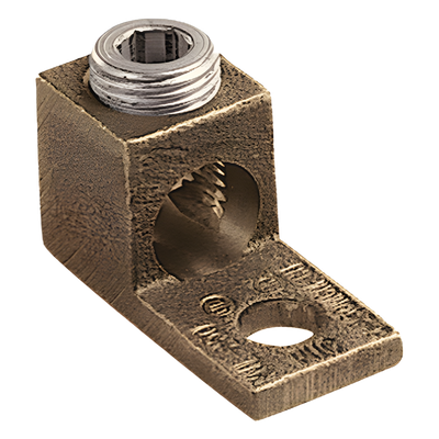 Terminal Tipo Lengüeta Recta / Cobre / Cal. 8 a 1/0 AWG / Orificio 5/16″ (7.9 mm) / Barril Único / UL Listed y CSA