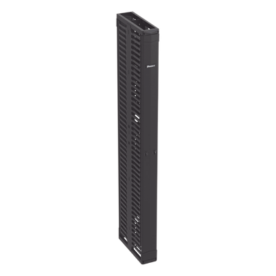 Organizador Vertical de Cables / Alta Densidad 45 RU / Doble Frontal y Posterior / 6 in (152 mm) Ancho / Acero y ABS / Push-to-Close