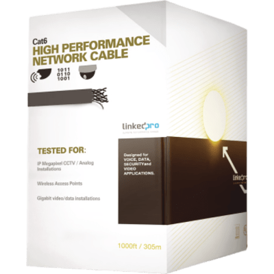 Cable UTP Cat6+ / Calibre 23 / Doble Chaqueta Gel / Exterior 305 m (1000 ft) / Resistente UV / Gigabit Ethernet / ETL y UL