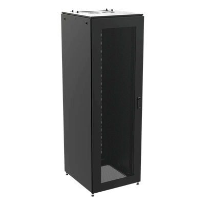 Gabinete de Telecomunicaciones / 48 UR / 2350 x 800 x 1200 mm (7.7 x 2.6 x 3.9 ft) / Acero Negro RAL 9005 / Puertas Perforadas / Certificaciones UL-cUL