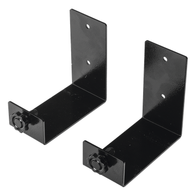 Kit de Ménsulas para Backup / 120 x 120 mm (4.7 x 4.7 in) / Soporte 100 mm (3.9 in) / Montaje en Pared / Metal Negro