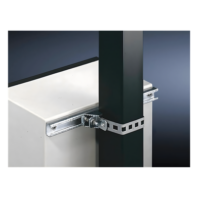 Herrajes de Fijación para Gabinete / Acero Galvanizado / Sujeción 600 mm / Poste hasta 152.4 mm (6′) / Ancho Gabinete 600 mm