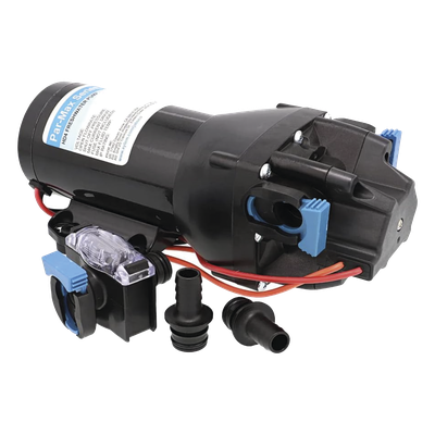 Bomba a Presión / 24 Vca / 15 lpm (4 gpm) / 40 psi / Autocebante 1,5 m (4.9 ft) / Manguera 1/2″ (13 mm)
