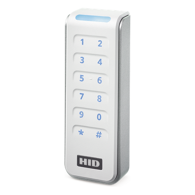 Lector de Control de Acceso / Multitecnología SEOS, iCLASS, MIFARE DESFire EV2 / Teclado 2×6 / Salida Wiegand y OSDP / RS-485 / 12 VCC