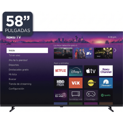 Smart TV QLED / 58 Pulgadas / 4K UHD / Dolby Audio / Wi-Fi 2T2R / 3 HDMI / VESA 200×200 mm