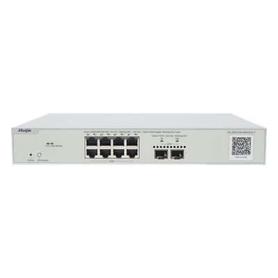 Switch PoE+ Multi-Gigabit / 8 Puertos 2.5G / 2 Uplink SFP+ 10G / Capa 2 / 240W PoE / 80 Gbps / Cloud Administrable