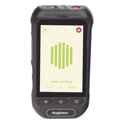 Kit Radio PoC LTE / Altavoz Frontal 105 dB / IP68 / MIL-STD-810H / PTT Dedicado / Batería Extraíble 3000 mAh