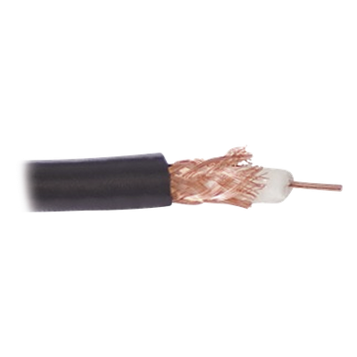 Cable Coaxial RG59 / Conductor Cobre 20 AWG / Blindaje 80% / 6.5 mm OD / 76 Ohm / 82% Velocidad