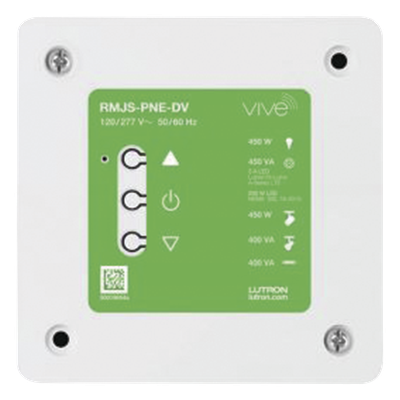 Módulo de atenuación PowPak / Fase directa o inversa / 120/277 V / Hasta 450 W-VA / Clear Connect 431-437 MHz / 10 Pico + sensores / Sistema Vive