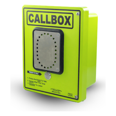 Intercomunicador Inalámbrico UHF / 2 W Transmisión / IP65 Antivandálico / Fibra de Vidrio Reforzada / Control de Acceso Relay / Entrada de Sensor