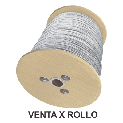 Cable de Retenida de Alta Resistencia / 1/4″ / 7 Hilos Trenzados / Carga a Ruptura 2154 kg (4750 lb) / Carrete 1500 m (4921.3 ft) / Galvanizado Clase A
