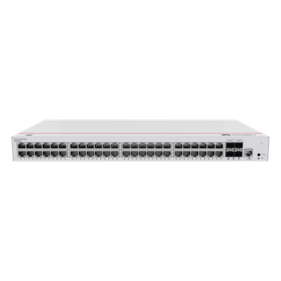 Switch PoE Administrable Capa 2 / 48 Puertos Gigabit PoE / 4 Puertos SFP Uplink 1GE / 104 Gbps / PoE Perpetuo 380W / Gestión Nube Gratis