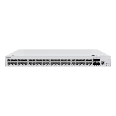 Switch Capa 3 Administrable / 48 Puertos Gigabit PoE / 4 SFP Uplink / 104 Gbps / PoE Perpetuo 380W / iStack