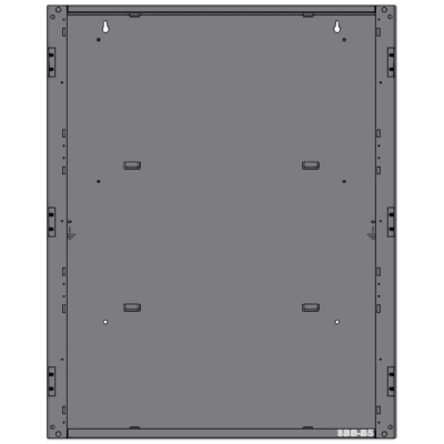 Caja Trasera para Gabinete de Detección de Incendio / Acero Calibre 16 / Dos Niveles de Módulos / Knockouts Múltiples / 29 lb (13.2 kg)