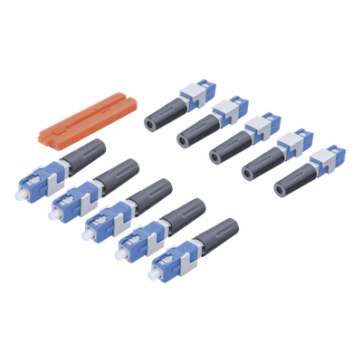 Conector Mecánico / SC/UPC / Monomodo / 3 mm (0.12 pulgadas) / Pre-pulido / 10 piezas