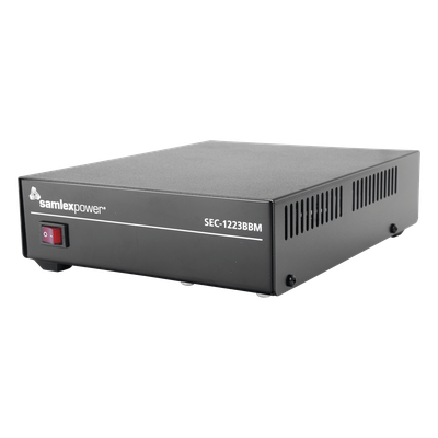Fuente de Poder Conmutada / 13.8 VCC / 23 A Continua / 25 A Máxima / Cargador de Baterías Integrado / 120 VCA Entrada