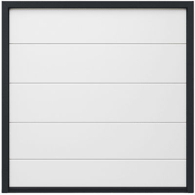 Sección para Puerta de Garage / Panel Lisa / Línea Central / 21″ / Estilo Americano / Acero Galvanizado / Aislamiento Térmico y Acústico