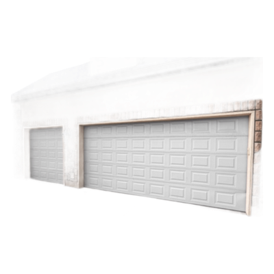 Sección de Puerta de Garage / Aislamiento Térmico y Acústico / Poliuretano 43 mm / Lámina Calibre 26 / Estilo Americano / Color Blanco