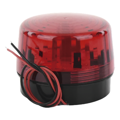 Luz Estroboscópica LED / 35 LEDs / 8 Patrones de Parpadeo / IP66 / 12-24 Vcc/Vca / Batería de Respaldo 9V