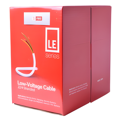 Cable para Alarma / 4 Conductores / 22 AWG / CCA / Bobina 305 m (1000 ft) / PVC Retardante a la Flama / Blanco