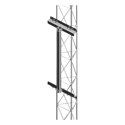 Mástil para Torre de Tramo / 1 m (3.3 ft) / Galvanizado por Inmersión en Caliente / Compatible STZ30G STZ35G STZ45G / Soporte de Antenas Pesadas