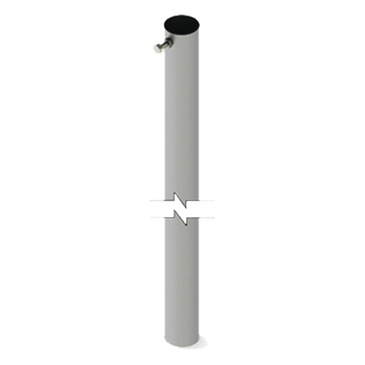 Sección de Mástil Telescópico / 3 m (9.8 ft) de Altura / Diámetro 1-3/4″ (44.45 mm) / Acero Galvanizado Calibre 20 / Uso Exterior