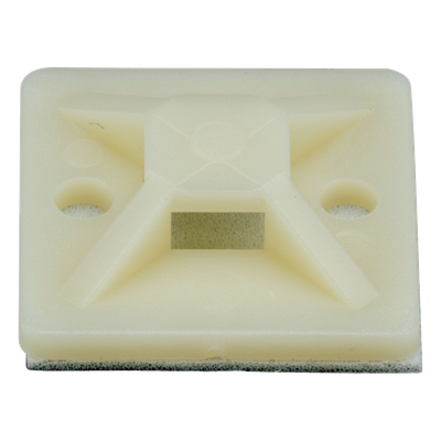 Montaje Adhesivo para Bridas / 4 Vías / 20 x 20 mm (0.785 x 0.785 in) / Nylon 6.6 V-2 / Interior y Exterior / Paquete 100 pz