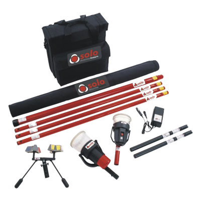 Kit de Prueba para Detectores Térmicos y de Humo / Pértiga Telescópica 6 m (19.7 ft) / Extensión 1.2 m (3.9 ft) / Dispensador de Prueba / Herramienta de Remoción / Baterías Tipo Bastón / Maleta Profesional