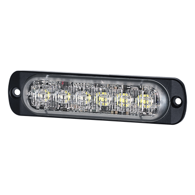 Luz Auxiliar LED / 12 LED / Rojo/Azul / Perfil Ultra Delgado 9 mm / 28 Patrones / SAE J595 Clase 1 / ECE R65 Clase 1