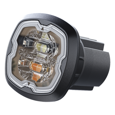 Estrobo Empotrable LED / 6 LED Doble Color / Homologado ECE R65 Clase I / IPX7 / 12-24 VCD / Sincronización hasta 20 Unidades