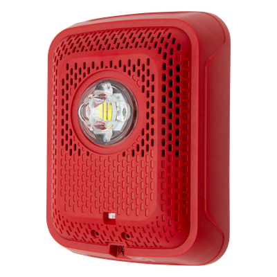 Bocina con Estrobo / Montaje en Pared / 24 VCC Regulado / Flash 1/s / Altavoz 8″ / Rojo / Compacto