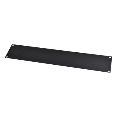 Tapa Ciega / Rack 19in / 2UR / Acero Cal. 14 / Pintura Electroestática Negra / 0.7 kg