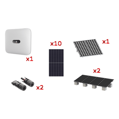 Kit Solar de Interconexión / 6 kW / 220 Vca / 10 Paneles de 645 W / Montaje Incluido