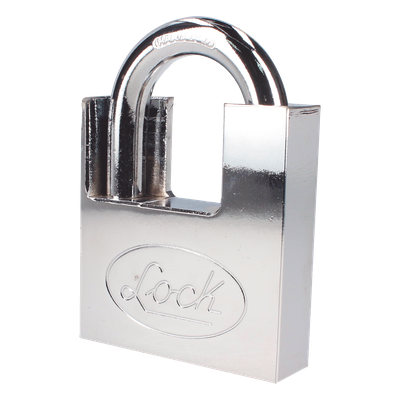 Candado de acero / Guarda anti-palanca / Cromo satinado / Doble cerrojo / 40 mm (1.57 in) / Nivel de seguridad 7 / Llave Abloy